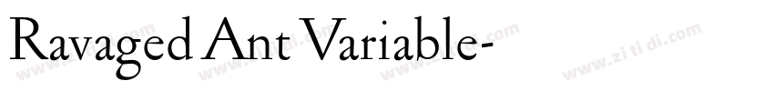 Ravaged Ant Variable字体转换